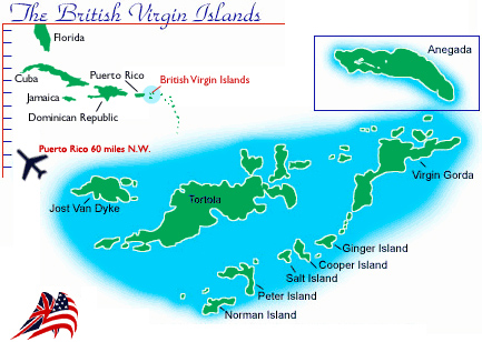 The British Virgin Islands - click on your location